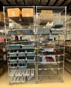 (2)- ELEVEN TIER METAL WIRE SHELFS