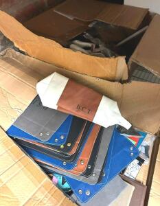 (2) BOXES OF ASSORTED TRAVEL BAGS AND TAGS AS SHOWN