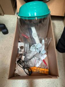 BOX OF ASSORTED SAFETY GLASSES AS SHOWN