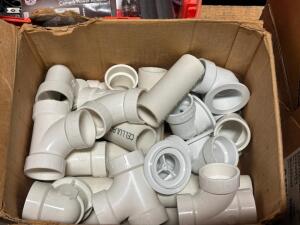 LARGE BOX OF PVC ELBOWS