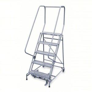 DESCRIPTION: (1) ROLLING LADDER BRAND/MODEL: COTTERMAN #3UU74 INFORMATION: STEEL, MANUAL LOCK, PERFORATED, UNASSEMBLED SIZE: 4.2' RETAIL$: $553.47 EA