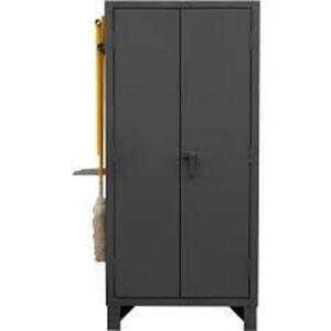 DESCRIPTION: (1) HEAVY DUTY STORAGE CABINET BRAND/MODEL: DURHAM INFORMATION: STEEL, GRAY, SWING HANDLE, PADLOCKABLE SIZE: 36 IN X 20 IN X 78 IN RETAIL