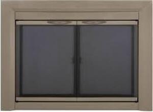 DESCRIPTION: (1) FIREPLACE SCREEN DOORSBRAND/MODEL: CARLISLE #CB-3300INFORMATION: SUNLIGHT NICKELSIZE: SMALL, 37.5"L x 30"WRETAIL$: $359.99 EAQTY: 1