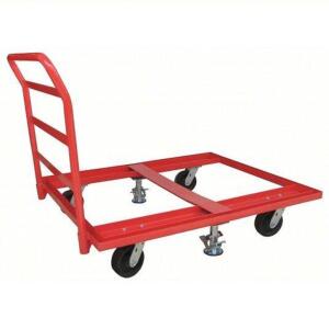 DESCRIPTION: (1) PALLET DOLLY BRAND/MODEL: PRODUCT NUMBER #48J093 INFORMATION: RED, STEEL, FLOOR LOCK AND HANDLE, 3600 LB CAPACITY SIZE: 48" X 48" RET