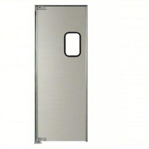 DESCRIPTION: (1) SWINGING DOOR BRAND/MODEL: CHASE #12A736 INFORMATION: WITH WINDOW, 1 DOOR, ALUMINUM, ZINC, GRAY SIZE: 3 FT DOOR WD, 7 FT DOOR HT, SIL