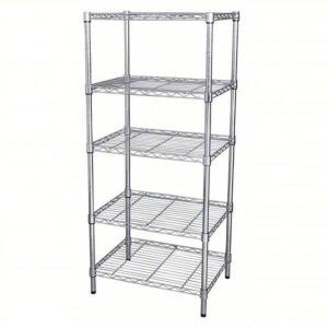 DESCRIPTION: (1) WIRE SHELVING UNIT BRAND/MODEL: PRODUCT NUMBER #32V422 INFORMATION: STAINLESS STEEL, WIRE SHELF, 5 SHELVES, DRY, SILVER SIZE: 60" 18"