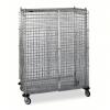 DESCRIPTION: (1) WIRE SECURITY CART WITH ADJUSTABLE SHELVESBRAND/MODEL: METRO #3W571INFORMATION: 900 LB LOAD CAPACITY, CHROME, 2 SHELVESSIZE: 48 IN X 24 IN X 68 INRETAIL$: $1259.19 EAQTY: 1