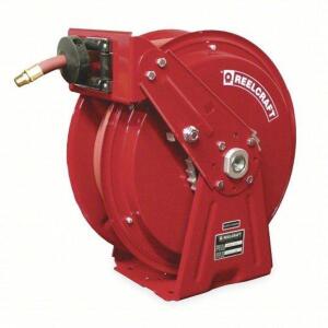 DESCRIPTION: (1) SPRING RETURN HOSE REEL BRAND/MODEL: REELCRAFT #2CAG5 INFORMATION: 1/4 IN MNPT, 300 PSI MAX OP PRESSURE, RED, NPT X NPT SIZE: 50' X 3