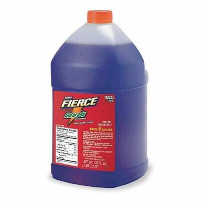 DESCRIPTION: (2) CASES OF (4) BOTTLES OF SPORTS DRINK MIX LIQUID CONCENTRATE BRAND/MODEL: GATORADE #1KBU7 INFORMATION: GRAPE RETAIL$: $17.82 A GALLON