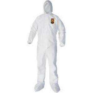 DESCRIPTION: (1) CASE OF (24) DISPOSABLE COVERALLS INFORMATION: WHITE RETAIL$: $64.95 TOTAL SIZE: 5XL QTY: 1