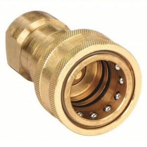 DESCRIPTION: (5) HYDRAULIC QUICK CONNECT HOSE COUPLING BRAND/MODEL: PARKER #31A848 SIZE: 1/2 in Coupling Size, Brass, 45 lpm Max. Flow Rate RETAIL$: $