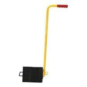 DESCRIPTION: (1) WHEEL CHOCK WITH LONG HANDLE AND CHOCK BRAND/MODEL: ULINE #LWC-14M-ERGO RETAIL$: $100.00 EA QTY: 1