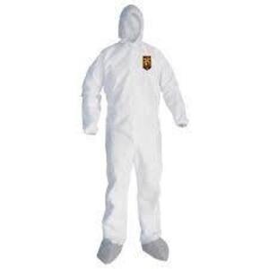 DESCRIPTION: (1) CASE OF (25) DISPOSABLE COVERALLS BRAND/MODEL: KLEENGUARD #48975 INFORMATION: WHITE SIZE: 2XL RETAIL$: $130.00 EA QTY: 1