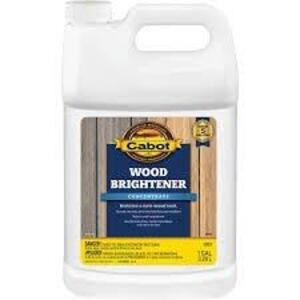 DESCRIPTION: (2) WOOD BRIGHTENER BRAND/MODEL: CABOT SIZE: 1 GALLON RETAIL$: $20.00 EA QTY: 2