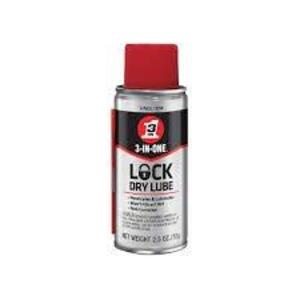 DESCRIPTION: (6) LOCK DRY LUBE BRAND/MODEL: 3-IN-ONE SIZE: 2.5 OZ RETAIL$: $5.78 EA QTY: 6