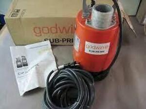 DESCRIPTION: (1) SUBMERSIBLE TRASH PUMP BRAND/MODEL: GODWIN SUBPRIME #GSP-10-1 INFORMATION: 1 HP RETAIL$: $100.00 QTY: 1