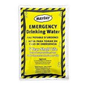 DESCRIPTION: (1) CASE OF APPROX (20) EMERGENCY DRINKING WATERBRAND/MODEL: MAYDAYRETAIL$: $20.00 EAQTY: 1