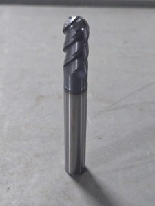 DESCRIPTION: (1) SOLID CARBIDE BALL NOSE END MILL BRAND/MODEL: ISCAR EBI-E4L SIZE: .375' DIA .75" LOC RETAIL$: $129.00 QTY: 1