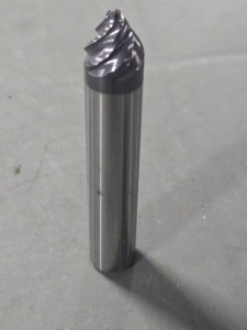 DESCRIPTION: (1) SOLID CARBIDE BARREL CUTTER TAPER FORM END MILL BRAND/MODEL: ACCUPRO 03313640 SIZE: 30 DEG ANGLE/SIDE 7/16" LOC 1/2" SD RETAIL$: $201