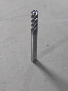 DESCRIPTION: (4) SOLID CARBIDE CORNER RADIUS END MILL BRAND/MODEL: ACCUPRO 42515999 SIZE: 1/4" DIA 3/4" LOC 0.0600" RAD RETAIL$: $137.64 QTY: 4