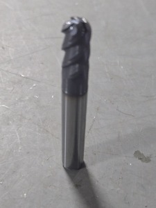 DESCRIPTION: (1) SOLID CARBIDE BALL NOSE END MILL BRAND/MODEL: ISCAR EBI-E4L SIZE: .375' DIA .75" LOC RETAIL$: $129.00 QTY: 1