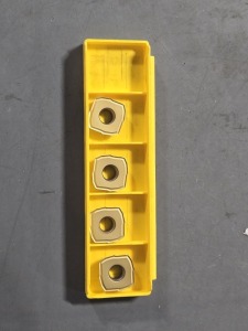 DESCRIPTION: (4) I9NDEXABLE DRILL INSERTS BRAND/MODEL: KENNAMETAL DFPR200608P0KI KC7140 RETAIL$: $116.33 QTY: 4