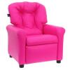 DESCRIPTION: (1) KIDS RECLINER CHAIR BRAND/MODEL: THE CREW FURNITURE #444010 INFORMATION: PINK RETAIL$: $78.00 SIZE: 23.50 X 22.00 X 27.5 QTY: 1