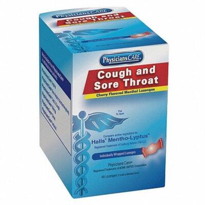 DESCRIPTION: (4) BOXES OF (50) SORE THROAT LOZENGES BRAND/MODEL: PHYSICIANSCARE #39N851 RETAIL$: $6.00 EA QTY: 4