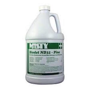 DESCRIPTION: (2) DISINFECT AND DEODORIZER BRAND/MODEL: MISTY BIODET ND32 RETAIL$: $20.00 EA SIZE: 1 GALLON QTY: 2