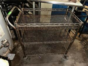 THREE TIER WIRE UTILITY CART