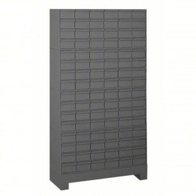 DESCRIPTION: (1) ENCLOSED BIN SHELVING BRAND/MODEL: DURHAM #3KP96 INFORMATION: GRAY SIZE: 6 DRAWERS ACROSS, 16 DRAWERS DOW, 96 DRAWERS TOTAL RETAIL$: