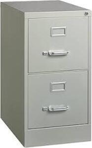 DESCRIPTION: (1) VERTICAL FILING CABINET BRAND/MODEL: LORELL INFORMATION: TAN, 2 DRAWER SIZE: 15" W X 26.5" D X 28.5" RETAIL$: $260.00 EA QTY: 1