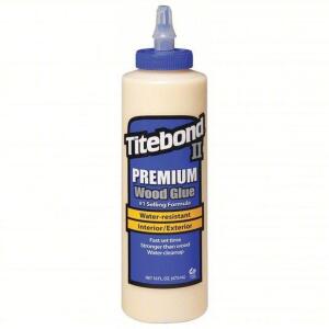 DESCRIPTION: (12) WOOD GLUE BRAND/MODEL: TITEBOND #1FCC4 INFORMATION: II PREMIUM, EXTENDED WORKING TIME, INTERIOR/EXTERIOR SIZE: 16 FL OZ RETAIL$: $10