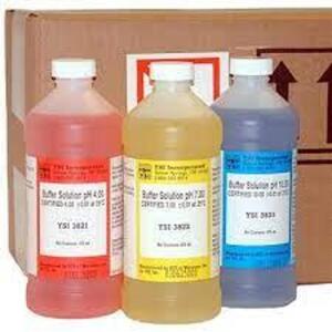 DESCRIPTION: (3) PH BUFFER SOLUTION BRAND/MODEL: YSI LIFE SCIENCES #YSI3821 RETAIL$: $50.00 TOTAL SIZE: $1 PT QTY: 3