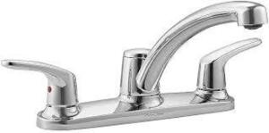 DESCRIPTION: (1) TWO HANDLE LOW ARC KITCHEN FAUCET BRAND/MODEL: AMERICAN STANDARD #7074500.002 RETAIL$: $66.15 EA QTY: 1