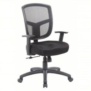 DESCRIPTION: (1) OFFICE CHAIR BRAND/MODEL: 452R20 INFORMATION: BLACK SIZE: Mesh Material, 19 1/2 in Back Ht, 19 in Seat Wd, 19 in Seat Dp RETAIL$: $24