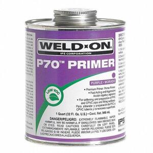 DESCRIPTION: (4) PURPLE PRIMER PVC CPVC BRAND/MODEL: WELD-ONE #6KWU6 RETAIL$: $24.40 EA SIZE: 32 OZ QTY: 4