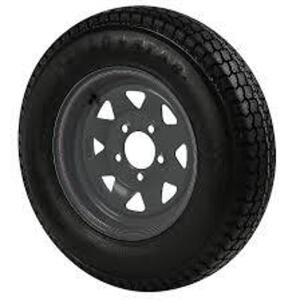 DESCRIPTION: (3) TRAILER TIRE AND WHEELBRAND/MODEL: LOADSTARINFORMATION: BLACK, SEE INSPECTIONRETAIL$: $119.99 EAQTY: 3