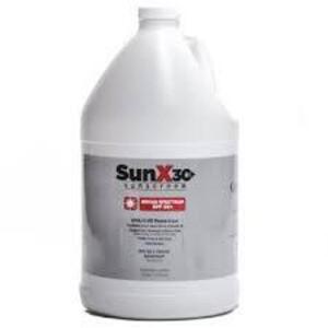 DESCRIPTION: (1) SUNSCREEN BRAND/MODEL: SUNX30 #71771 INFORMATION: SPF 30 RETAIL$: $87.85 SIZE: 1 GALLON QTY: 1