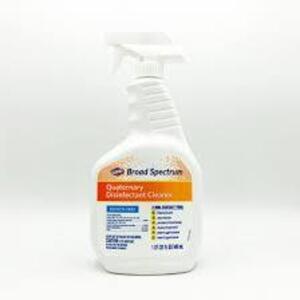 DESCRIPTION: (6) BROAD SPECTRUM QUATERNARY DISINFECTANT BRAND/MODEL: CLOROX #CLO30649 RETAIL$: $8.91 EA SIZE: 32 OZ QTY: 6