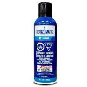 DESCRIPTION: (5) BUTANE GAS CYLINDER BRAND/MODEL: BERNZOMATIC #BF55 SIZE: 156G RETAIL$: 23.23 EA QTY: 5