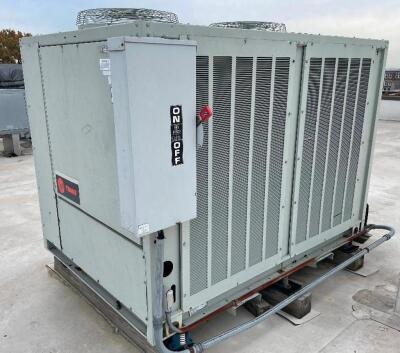 DESCRIPTION: TRANE 20 TON HVAC UNIT BRAND / MODEL: TRANE RAUCC20EBY0300D000000 ADDITIONAL INFORMATION 200-208, 3 PHASE. BCL WILL HAVE THESE UNITS PUMP