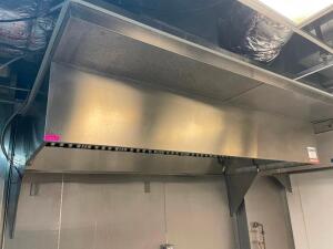 DESCRIPTION: CAPTIVE AIR 9' STAINLESS EXHAUST HOOD. BRAND / MODEL: CAPTIVE AIRE ADDITIONAL INFORMATION NO FAN OR FIRE SUPPRESSION WITH THIS UNIT. CUST