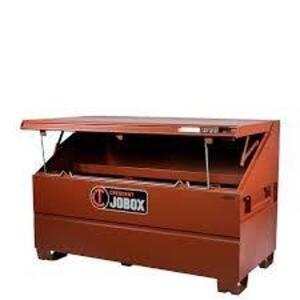 DESCRIPTION: (1) SLOPED LID JOB SITE CHEST BRAND/MODEL: CRESCENT JOBOX #10318-705 INFORMATION: BROWN, STEEL SIZE: 60" X 30" X 39.5" RETAIL$: $1071.25
