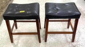 (2) UPHOLSTERED BARSTOOLS