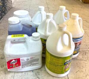 ASSORTED CLEANING CHEMICALS AS SHOWN