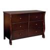 DESCRIPTION: DELTA CHILDREN 6 DRAWER DRESSER, BLACK CHERRY BRAND/MODEL: DELTA CHILDREN RETAIL$: $239.99 LOCATION: WAREHOUSE QTY: 1