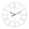 DESCRIPTION: SOLANGE ROUND METAL WALL CLOCK, WHITE - 30 IN. BRAND/MODEL: ASPIRE HOME ACCENTS RETAIL$: $69.99 LOCATION: WAREHOUSE QTY: 1