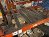 (7) - SECTIONS OF 12' TEAR DROP PALLET RACKING WITH WOOD DECKING - 8
