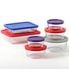 DESCRIPTION: SIMPLY STORE BAKING DISH, GLASS, 14 PIECE BRAND/MODEL: PYREX RETAIL$: $20.35 LOCATION: WAREHOUSE QTY: 1